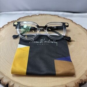 Anne et Valentin Transmit 21C03 Clear W/Black Accent Eyeglass Frames